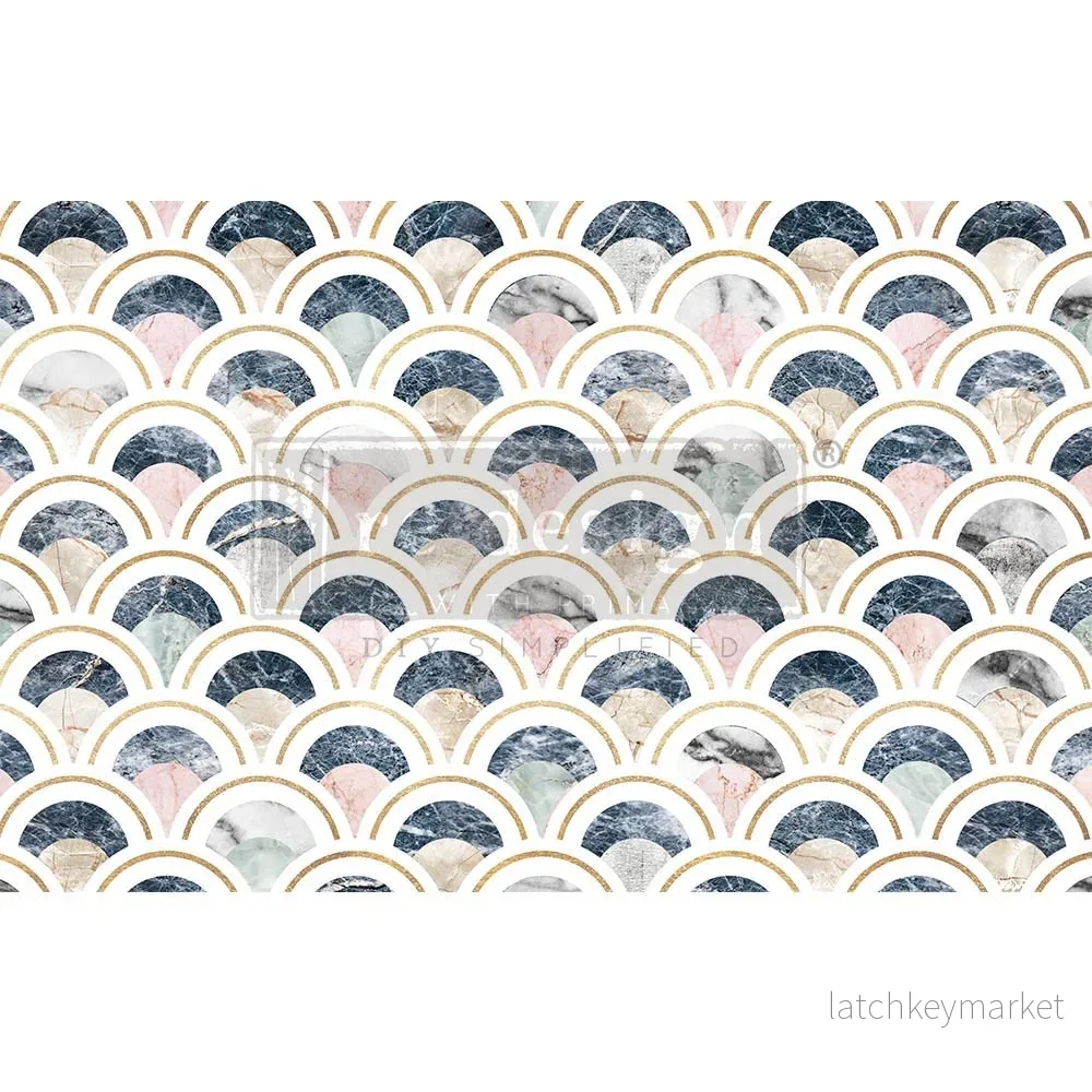 Decoupagepapper tissue paper Marbled scales Decoupagepapper tissue paper Marbled scales