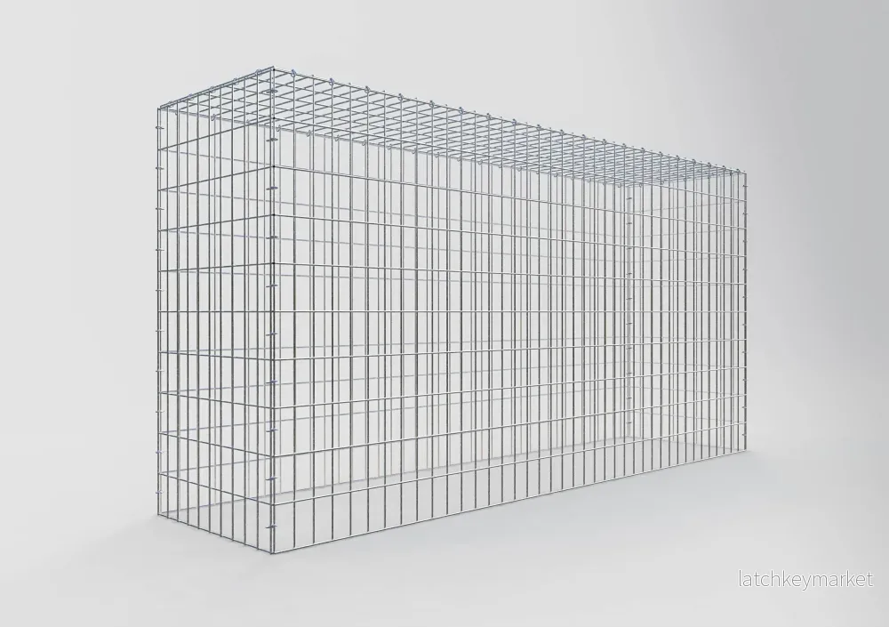 Extra gabion typ 3 200 cm x 100 cm x 50 cm (L x H x D), maskstorlek 5 cm x 10 cm, spiral - Bild 2