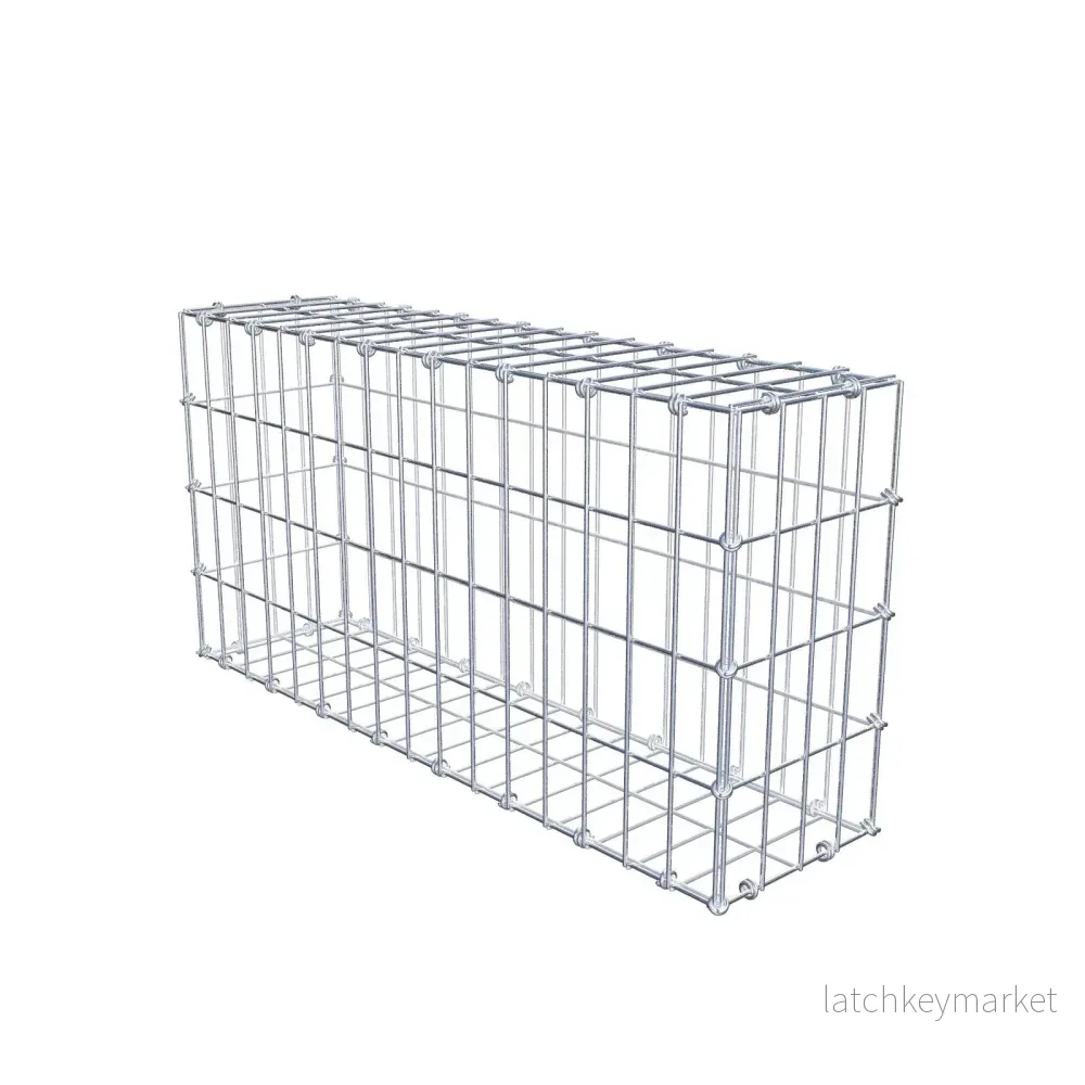 Gabion 80 cm x 40 cm x 20 cm (L x H x D), maskstorlek 5 x 10 cm, spiralring Gabion 80 cm x 40 cm x 20 cm (L x H x D), maskstorlek 5 x 10 cm, spiralring