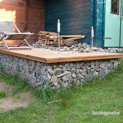 Gabion 50 cm x 50 cm x 50 cm (L x H x D), maskstorlek 5 cm x 10 cm, C-ring - Bild 2