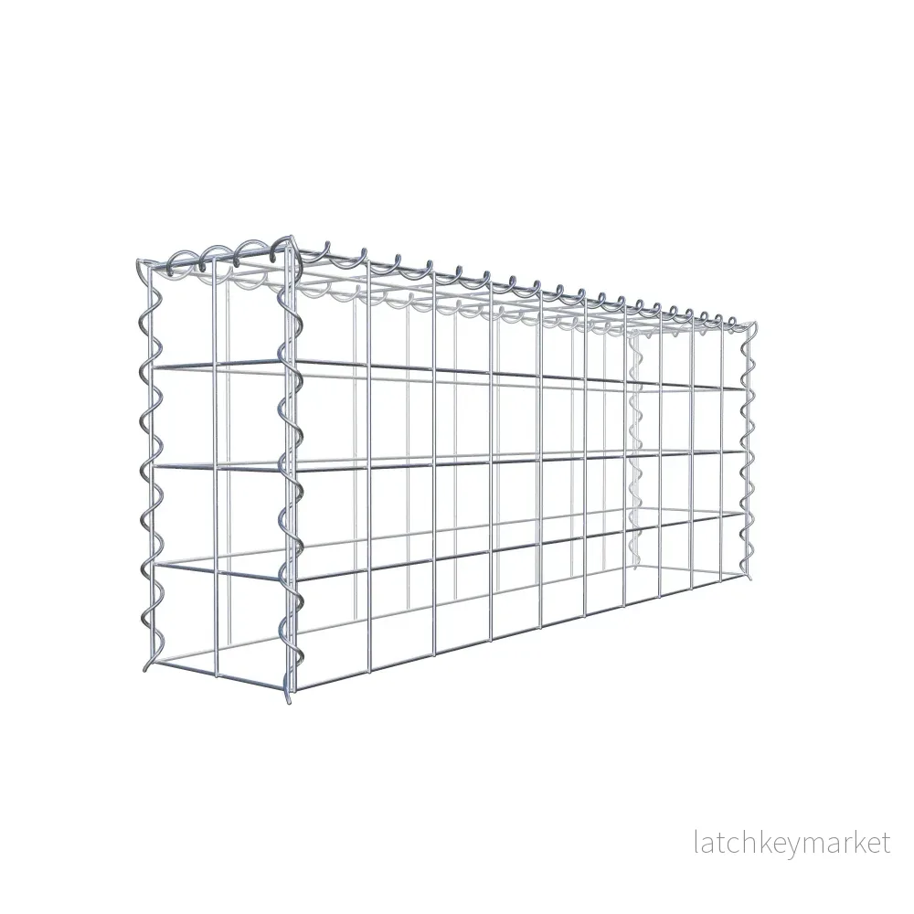 Extra gabion typ 3 100 cm x 40 cm x 20 cm (L x H x D), maskstorlek 10 cm x 10 cm, spiral - Bild 3