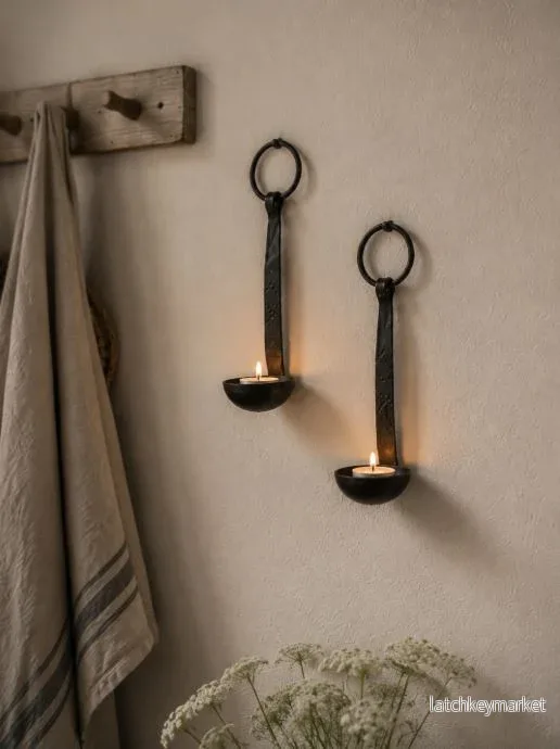Ljusstake Vägg Ljushållare 2-pack H24/Ø8 cm
