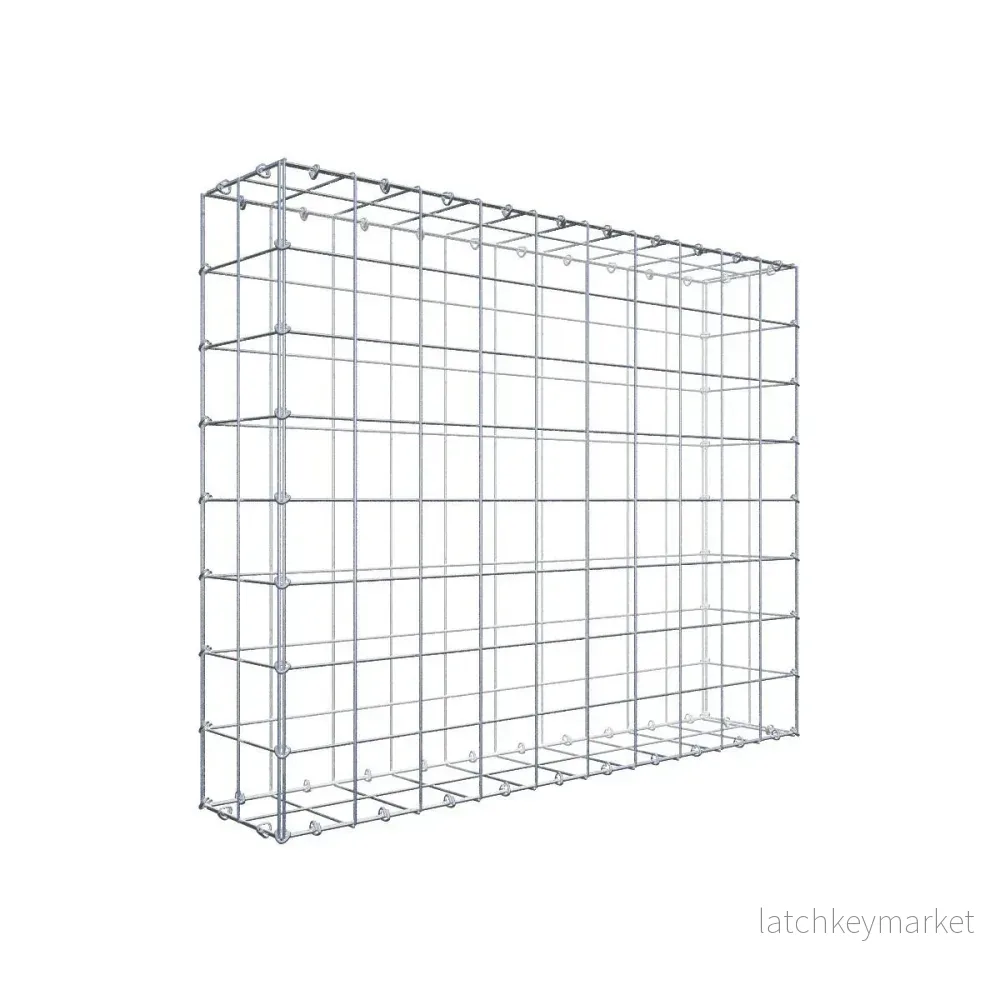 Gabion 100 cm x 80 cm x 20 cm (L x H x D), maskstorlek 10 cm x 10 cm, C-ring
