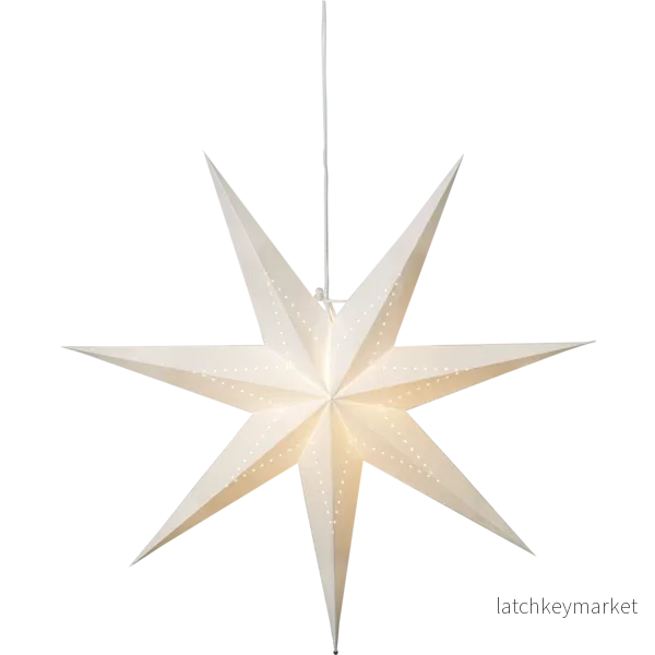 Adventsstjärna Pappersstjärna Lysa vit 70 cm - Bild 2