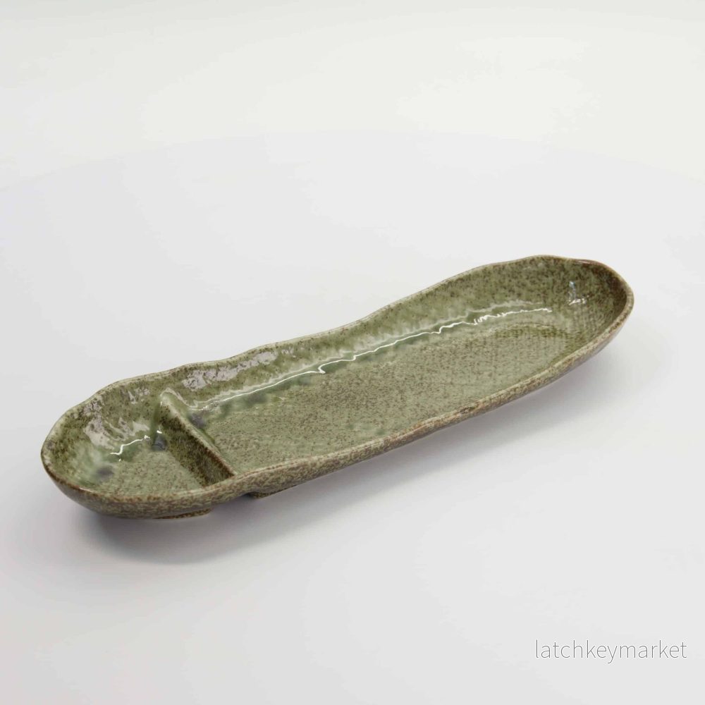 Mino Craft Oval delat fat Yamasan Grön TDS 33.5×11.5x4cm Mino Craft Oval delat fat Yamasan Grön TDS 33.5×11.5x4cm