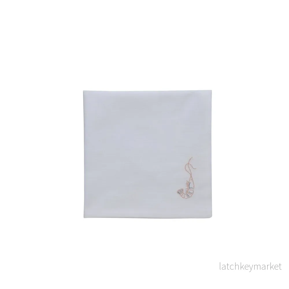 Nerina broderad servett 45×45 cm. Vit Nerina broderad servett 45×45 cm. Vit
