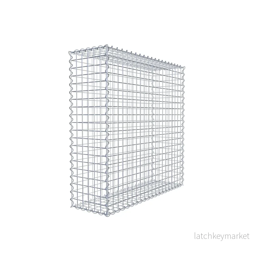 Gabion 100 cm x 100 cm x 30 cm (L x H x D), maskstorlek 5 cm x 5 cm, spiral