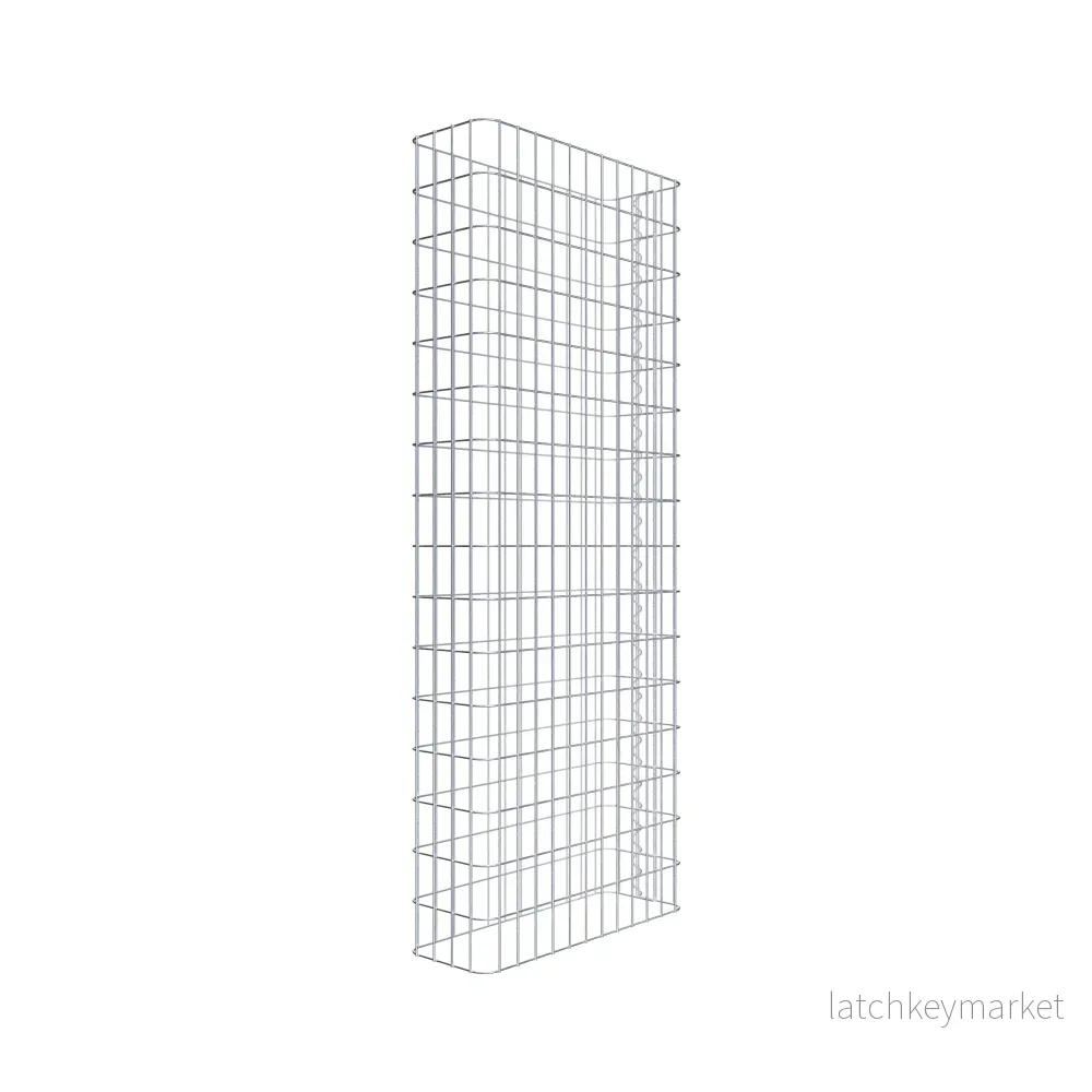 Gabionstängsel längd 62 cm, höjd 160 cm, djup 22 cm, maskstorlek 5 x 10 cm