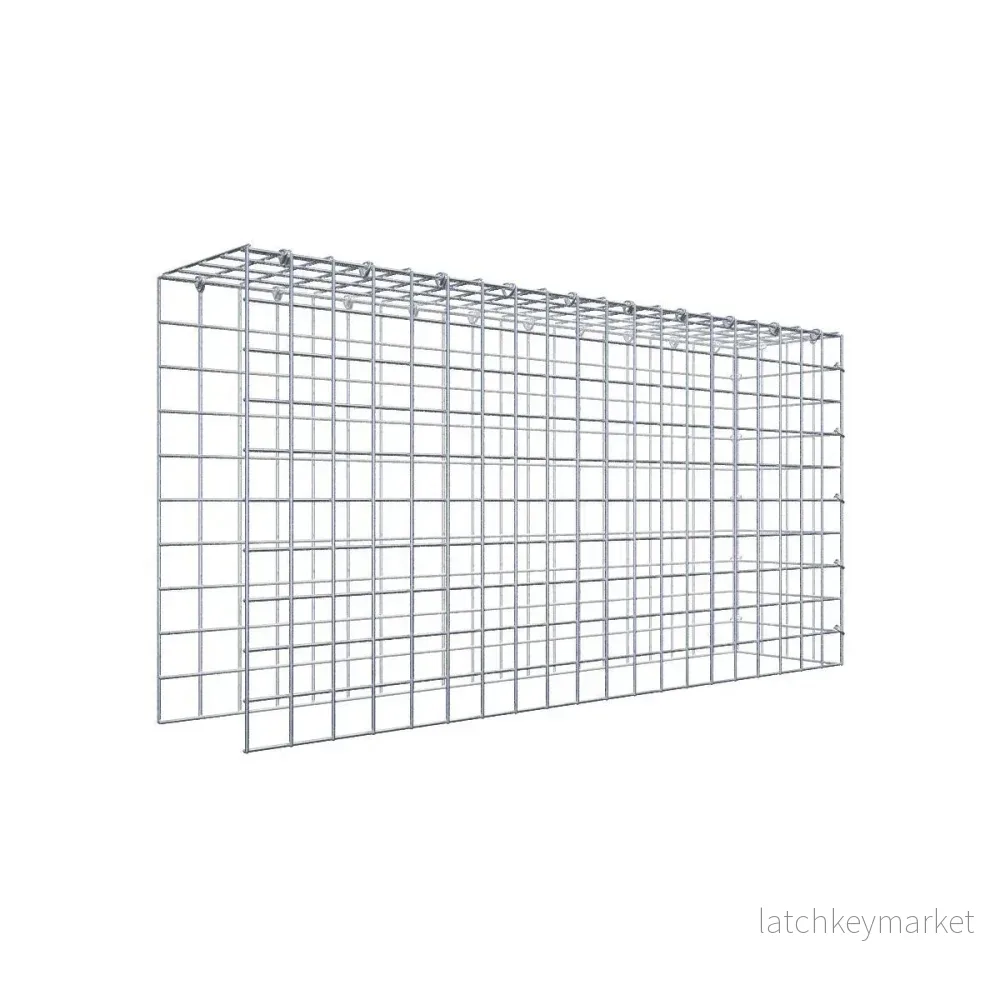 Fästbar gabion typ 4 100 cm x 50 cm x 20 cm (L x H x D), maskstorlek 5 cm x 5 cm, C-ring Fästbar gabion typ 4 100 cm x 50 cm x 20 cm (L x H x D), maskstorlek 5 cm x 5 cm, C-ring