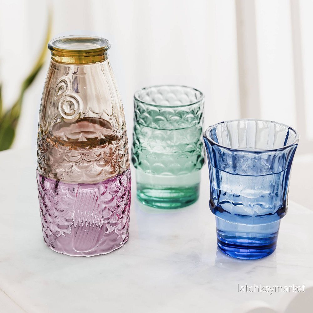 Fish Stacking Drinking Glass - Set of 4 - Rainbow - Bild 2