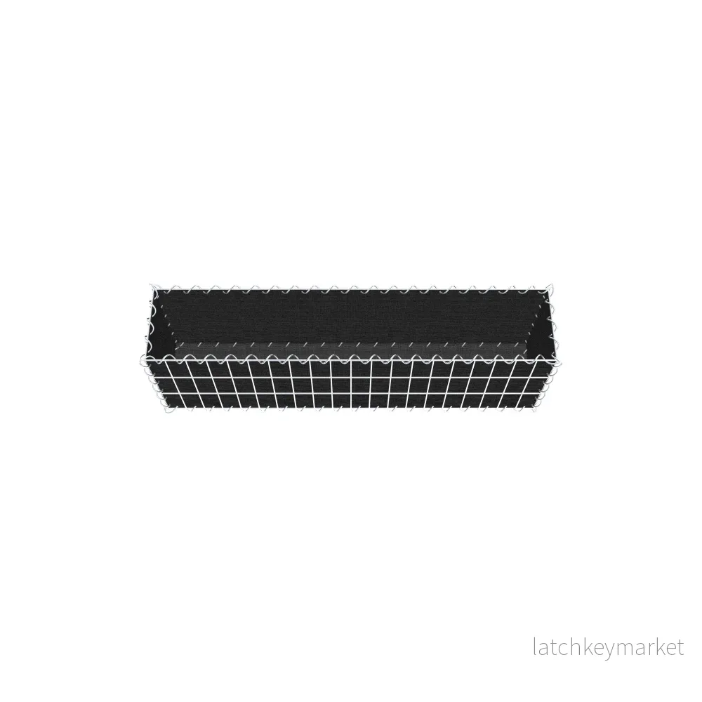 Grön gabion med fleece 100 cm x 30 cm x 20 cm (L x H x D), maskstorlek 5 cm x 10 cm, spiral - Bild 3