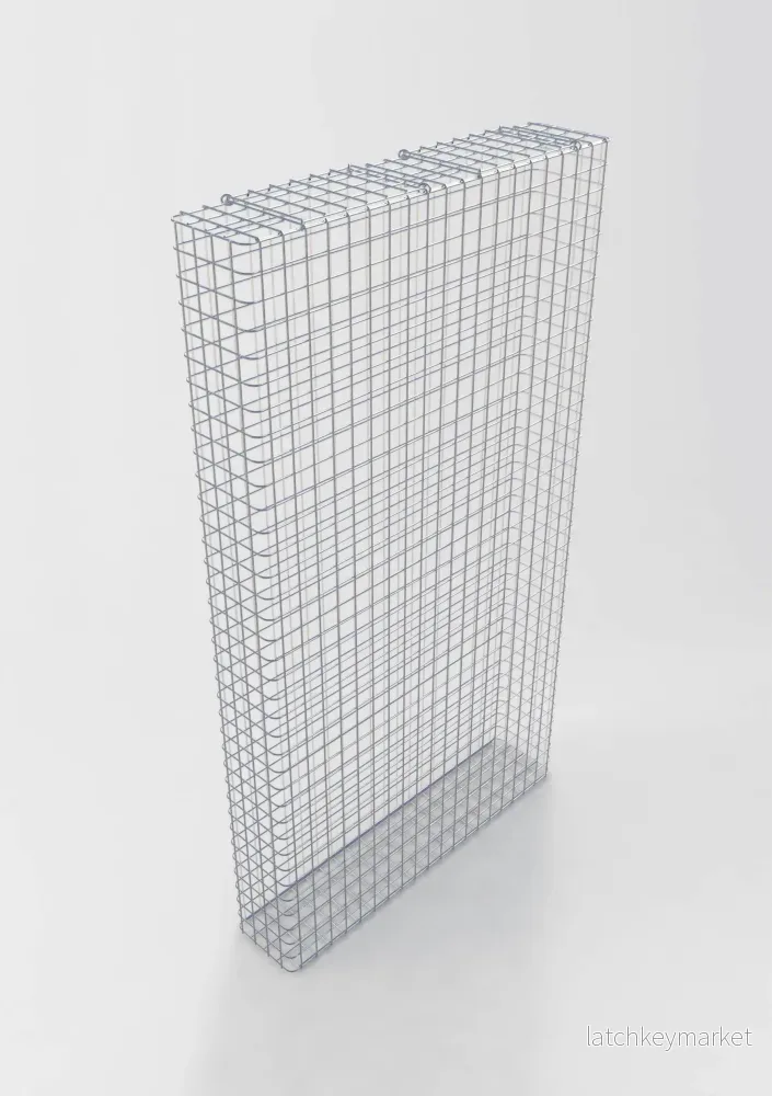 Varmförzinkad gabion 102 cm x 182 cm x 22 cm, maskstorlek 5 cm x 5 cm, försvetsad Varmförzinkad gabion 102 cm x 182 cm x 22 cm, maskstorlek 5 cm x 5 cm, försvetsad
