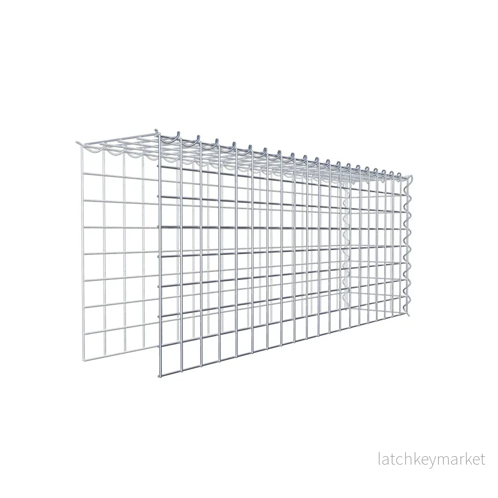 Extra gabion typ 4 100 cm x 40 cm x 20 cm (L x H x D), maskstorlek 5 cm x 5 cm, spiral - Bild 3