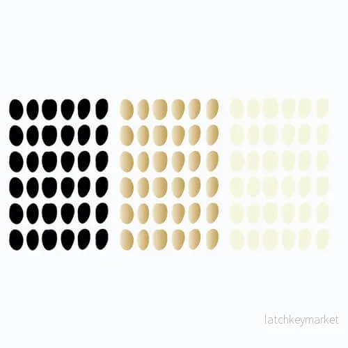 Väggdekor spots- guld, svart & creamvit - Bild 2