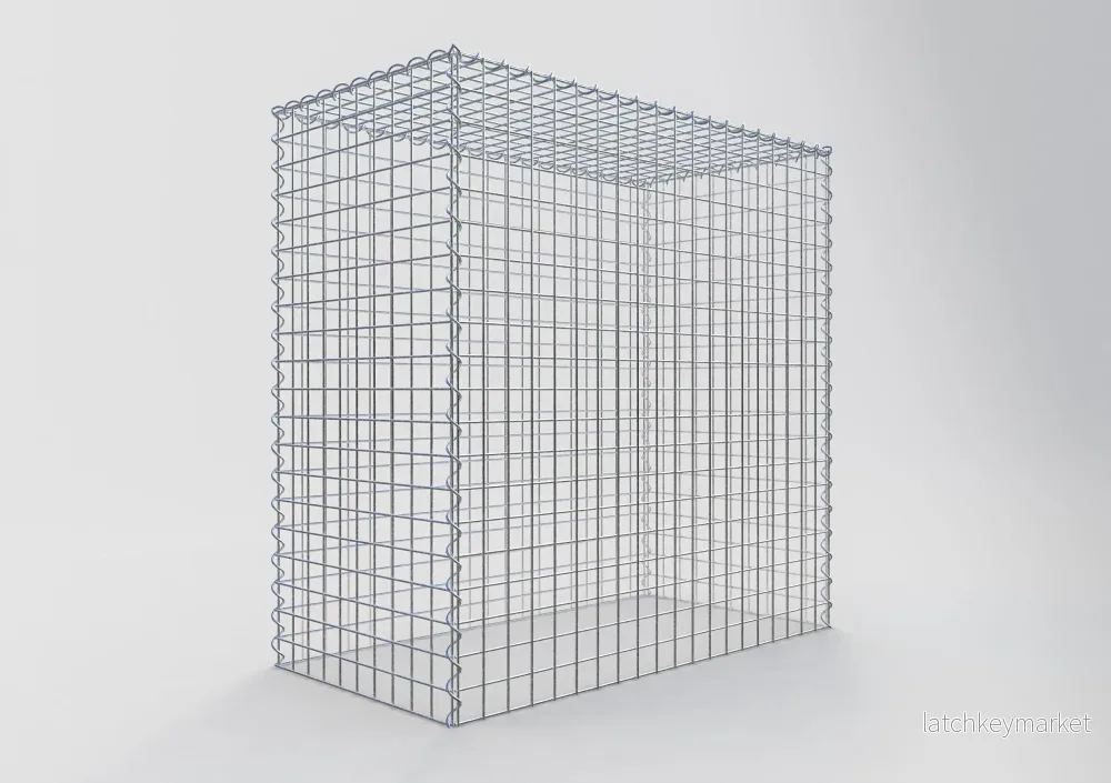 Extra gabion typ 3 100 cm x 100 cm x 50 cm (L x H x D), maskstorlek 5 cm x 5 cm, spiral - Bild 2