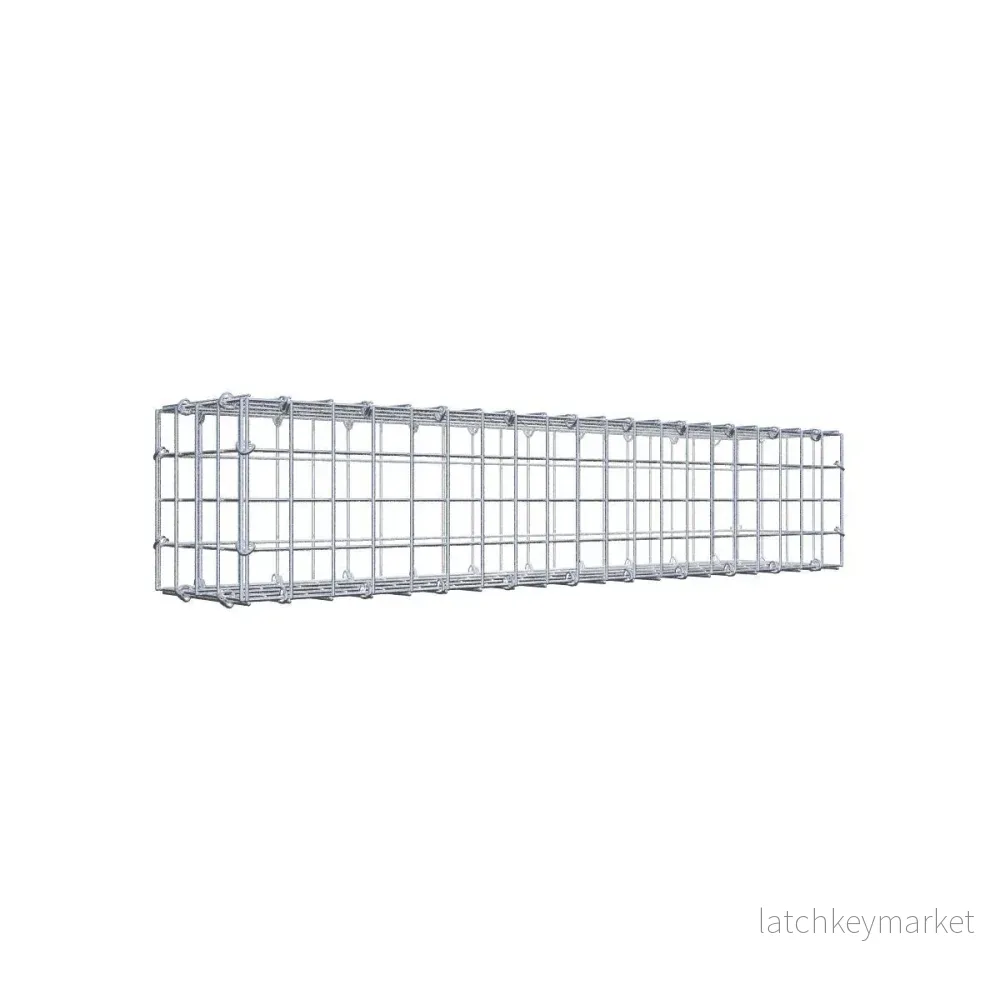 Gabion 100 cm x 20 cm x 20 cm (L x H x D), maskstorlek 5 cm x 5 cm, C-ring