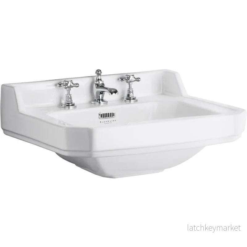 Tvättställ Fitzroy 56 Cm Med Piedestal - Tre Blandarhål - Bild 2