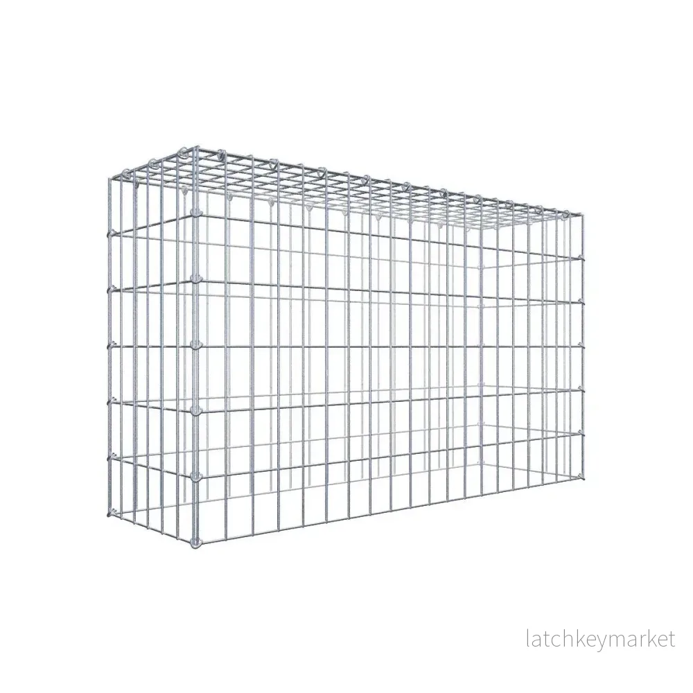 Typ 3 påbyggnadsgabion 100 cm x 60 cm x 30 cm (L x H x D), maskstorlek 5 cm x 10 cm, C-ring Typ 3 påbyggnadsgabion 100 cm x 60 cm x 30 cm (L x H x D), maskstorlek 5 cm x 10 cm, C-ring