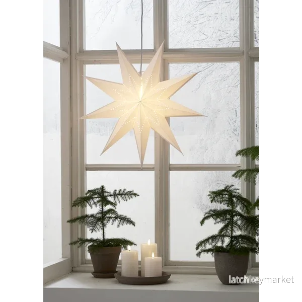 Adventsstjärna Pappersstjärna Lysa vit 60 cm Adventsstjärna Pappersstjärna Lysa vit 60 cm