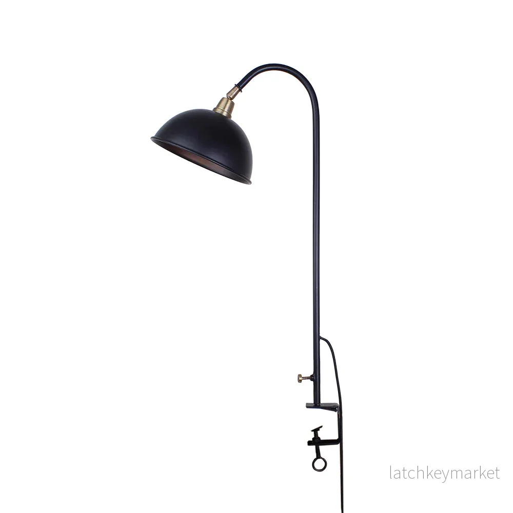 Skrivbordslampa svart/mässing