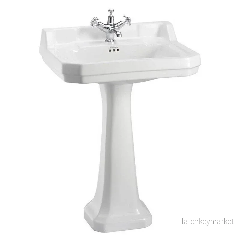 Burlington tvättställ Edwardian 61 cm på piedestal Burlington tvättställ Edwardian 61 cm på piedestal