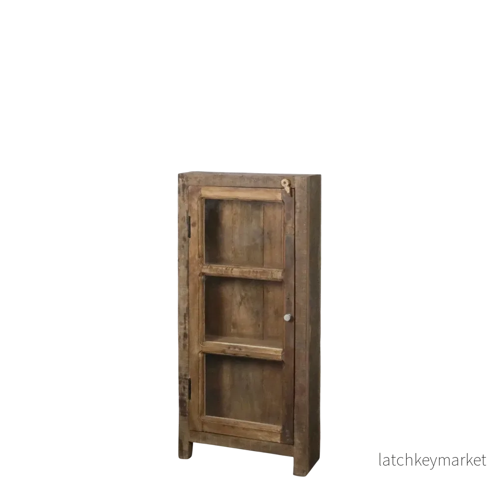 Chic Antique Återvunnet trä Vitrinskåp H105/L47/B18 cm natur Chic Antique Återvunnet trä Vitrinskåp H105/L47/B18 cm natur