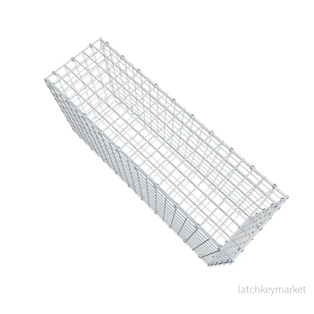Gabion 100 cm x 50 cm x 30 cm (L x H x D), maskstorlek 5 x 5 cm, spiralring - Bild 3