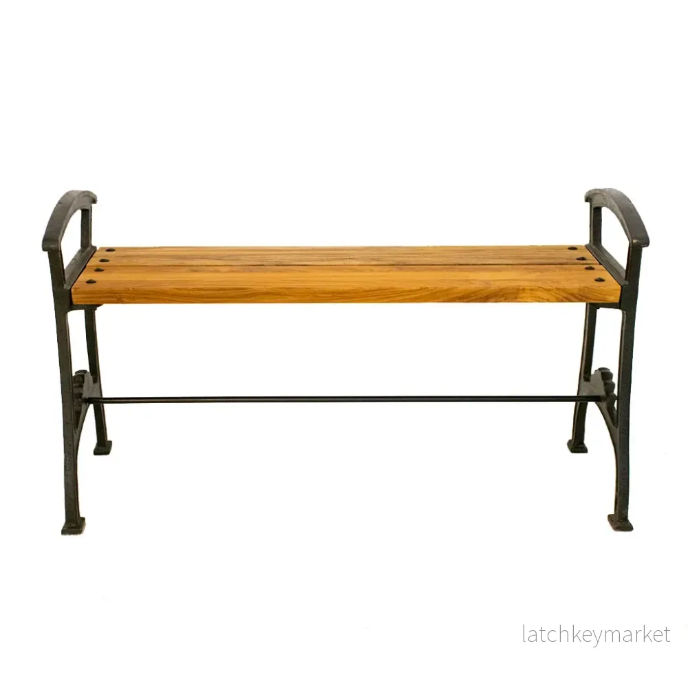 Trädgårdsbänk Lovisa i gjutjärn & teak - Bild 3