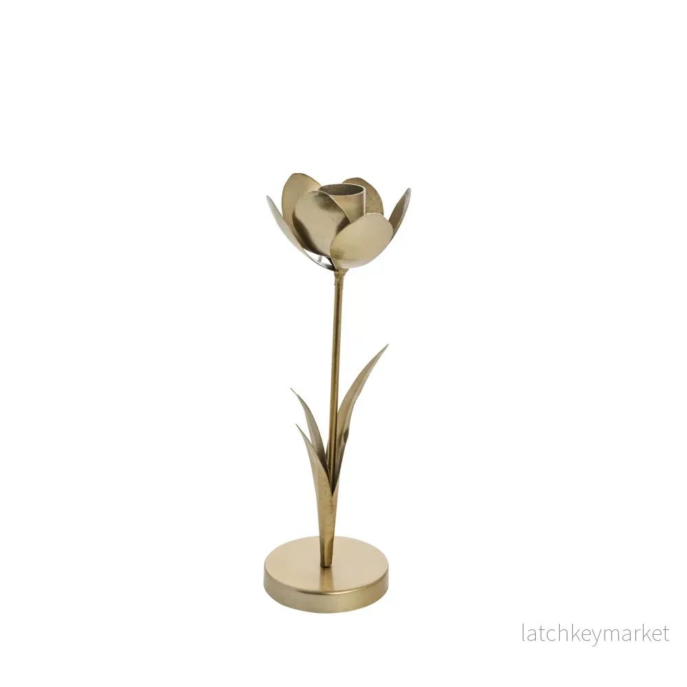 Stillia blomljusstake H22 L. Guld