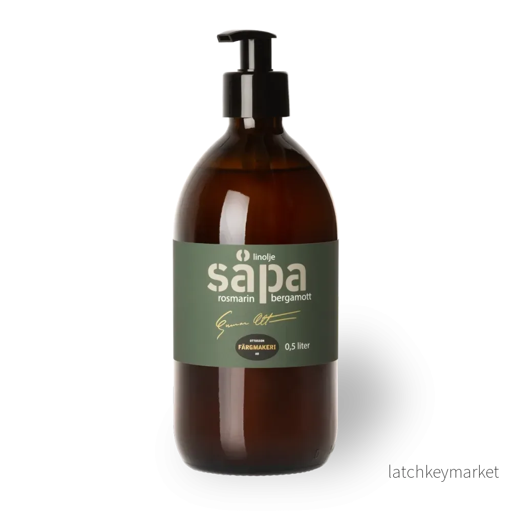 Linoljesåpa Rosmarin/bergamott 0,5 l Ottossons Linoljesåpa Rosmarin/bergamott 0,5 l Ottossons