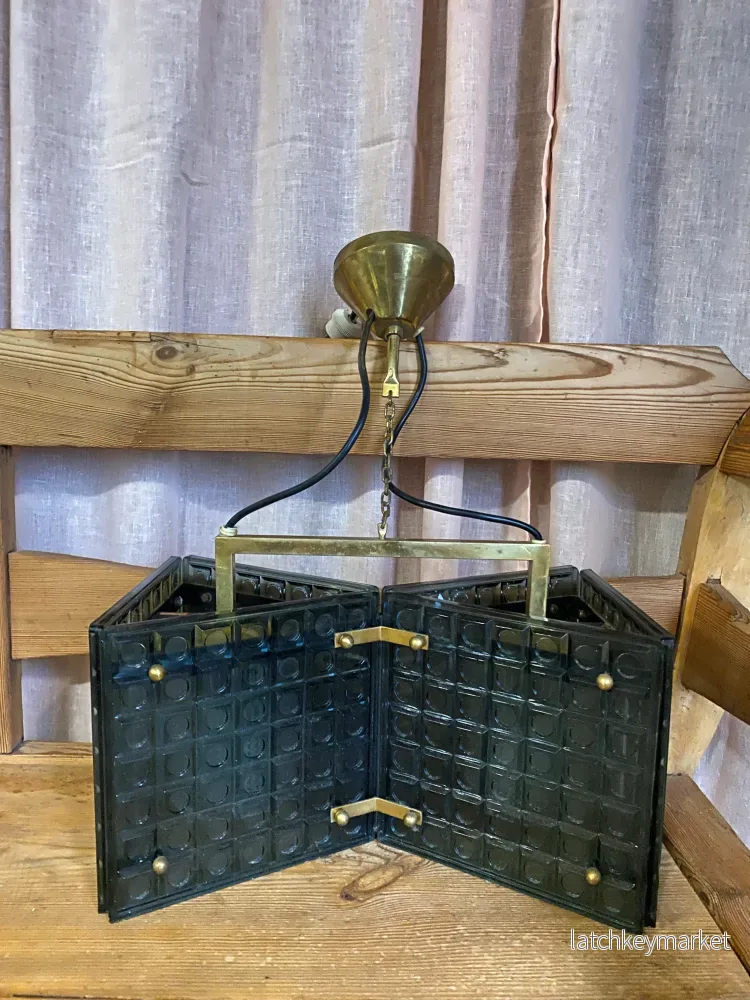 Taklampa i glas Mac Hegerup 1900-tal
