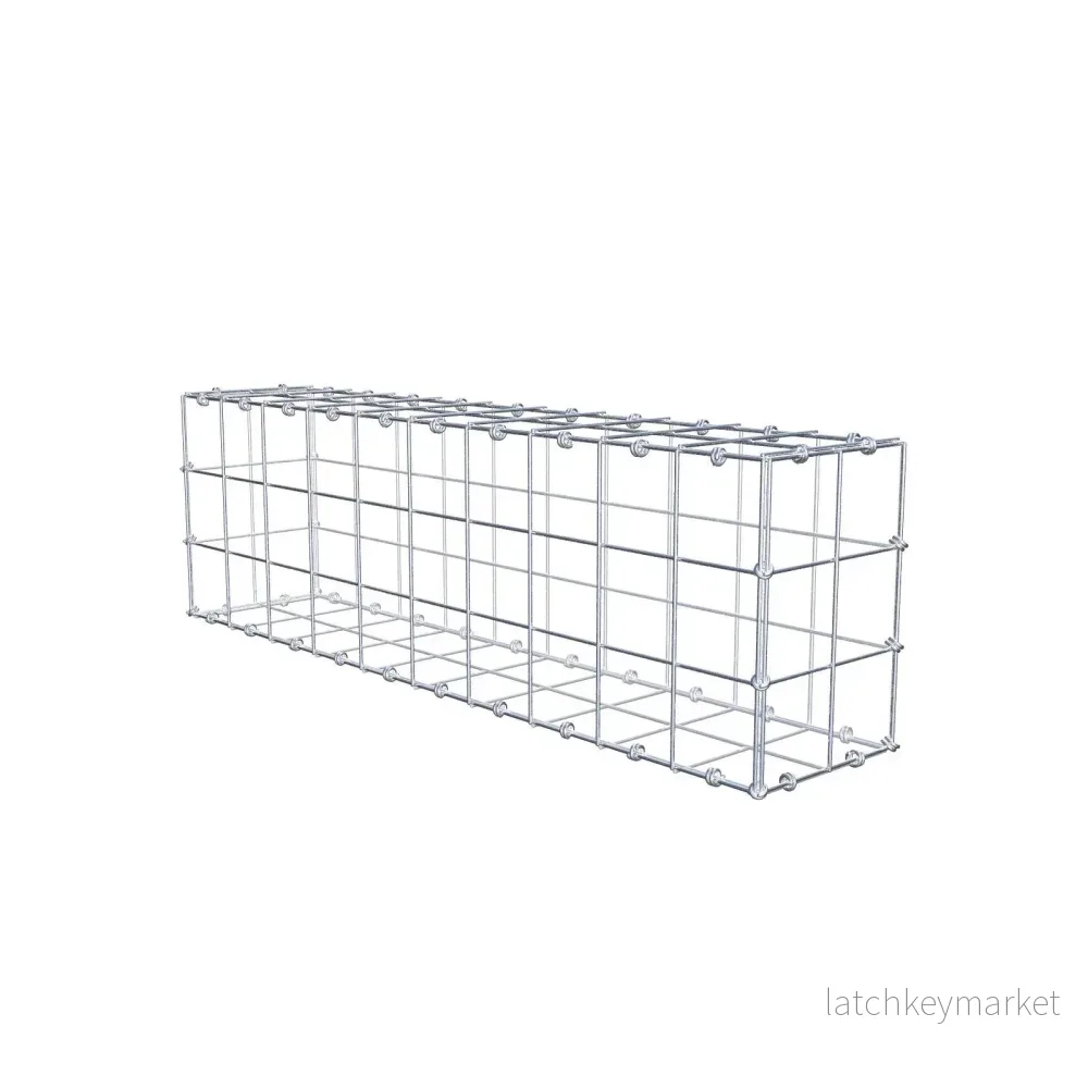 Gabion 100 cm x 30 cm x 20 cm (L x H x D), maskstorlek 10 x 10 cm, spiralring Gabion 100 cm x 30 cm x 20 cm (L x H x D), maskstorlek 10 x 10 cm, spiralring