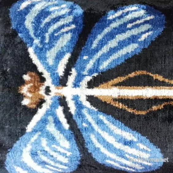 Kuddfodral silkessammet Les Ottomans Dragonfly - Bild 2
