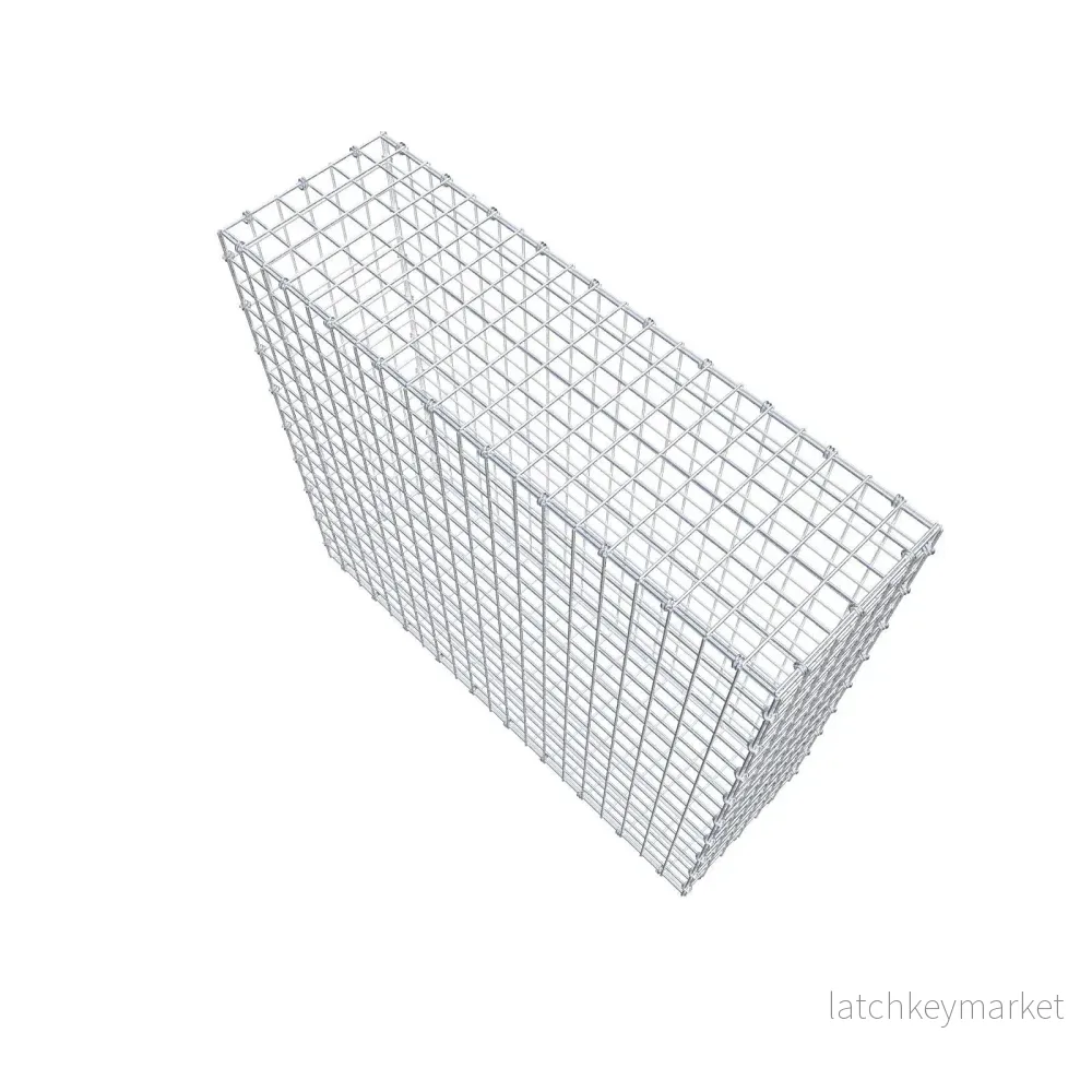 Gabion 100 cm x 90 cm x 30 cm (L x H x D), maskstorlek 5 x 5 cm, spiralring - Bild 3