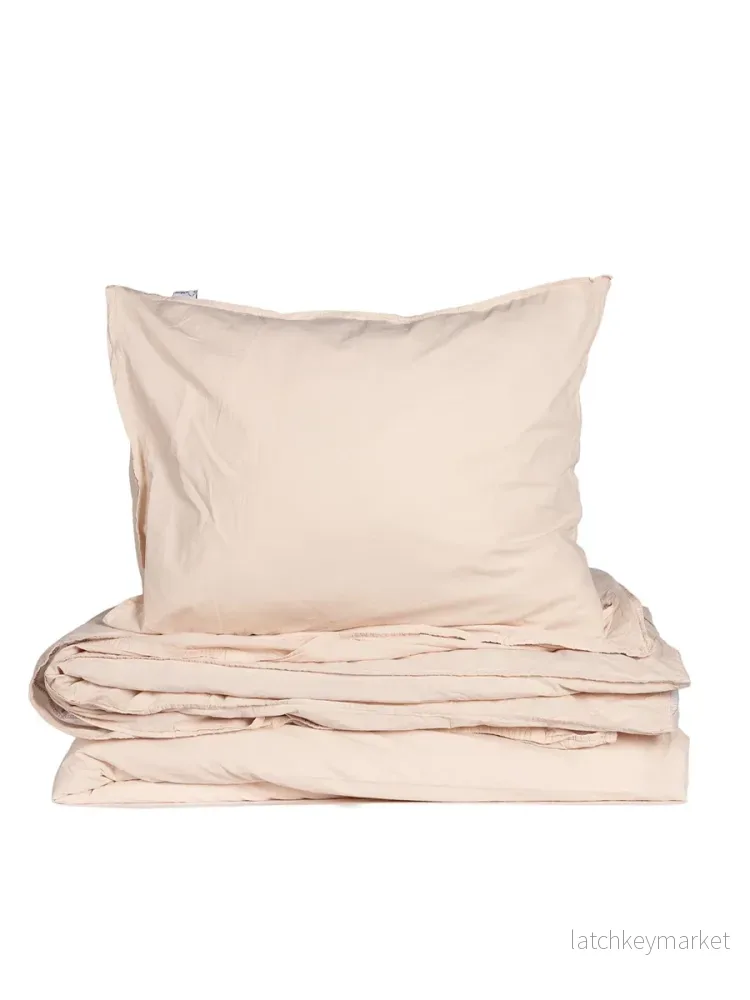 Crinkle Påslakanset, Nude Pink