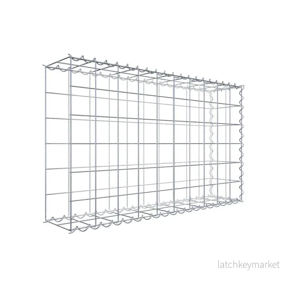 Extra gabion typ 2 100 cm x 60 cm x 20 cm (L x H x D), maskstorlek 10 cm x 10 cm, spiral Extra gabion typ 2 100 cm x 60 cm x 20 cm (L x H x D), maskstorlek 10 cm x 10 cm, spiral