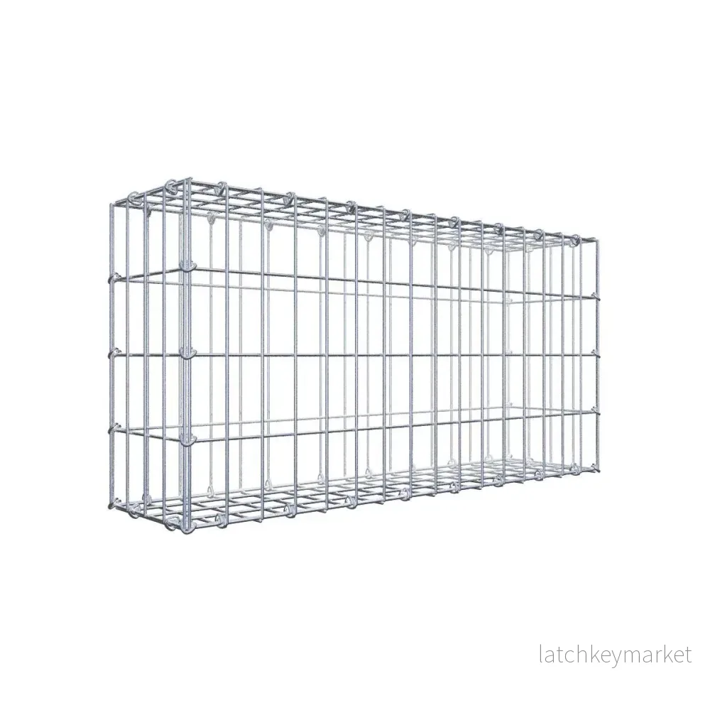 Gabion 80 cm x 40 cm x 20 cm (L x H x D), maskstorlek 5 cm x 10 cm, C-ring Gabion 80 cm x 40 cm x 20 cm (L x H x D), maskstorlek 5 cm x 10 cm, C-ring