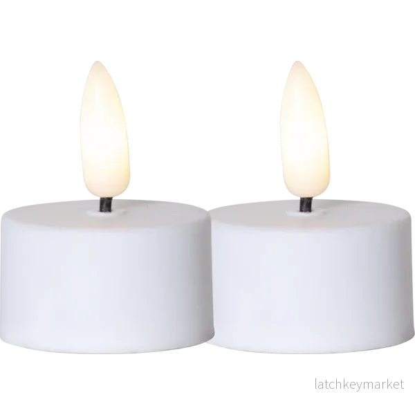Batteridrivet LED Värmeljus 2-pack Flamme 3,8×5 cm Batteridrivet LED Värmeljus 2-pack Flamme 3,8×5 cm