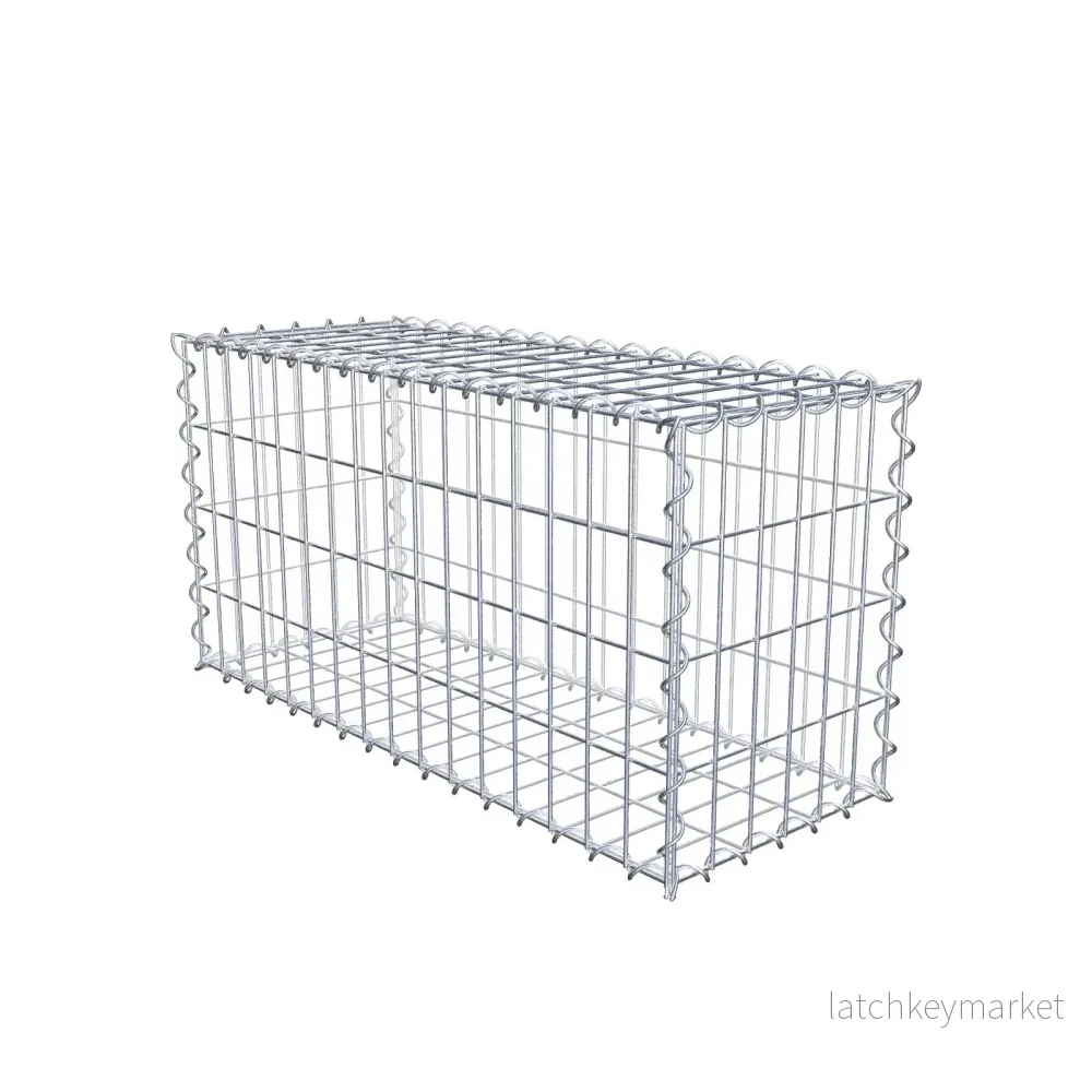Gabion 80 cm x 40 cm x 30 cm (L x H x D), maskstorlek 5 cm x 10 cm, spiral