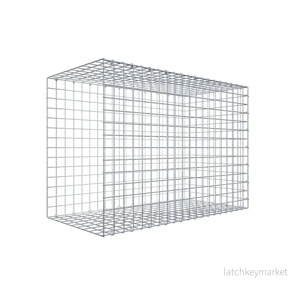 Typ 2 påbyggnadsgabion 100 cm x 70 cm x 50 cm (L x H x D), maskstorlek 5 cm x 5 cm, C-ring