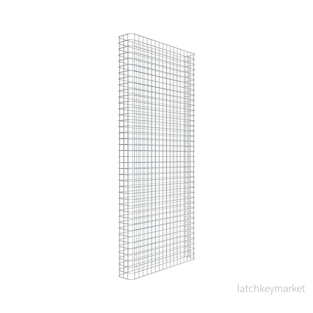 Gabionstängsel längd 87 cm, höjd 200 cm, djup 17 cm, maskstorlek 5 x 5 cm
