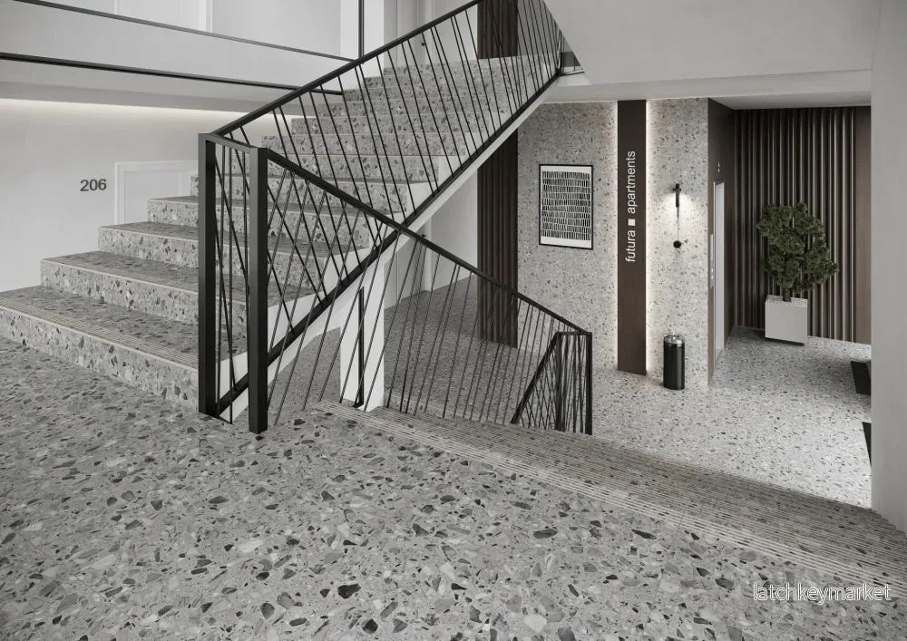 Klinker Terrazzo Grafit 598x598 - Bild 3