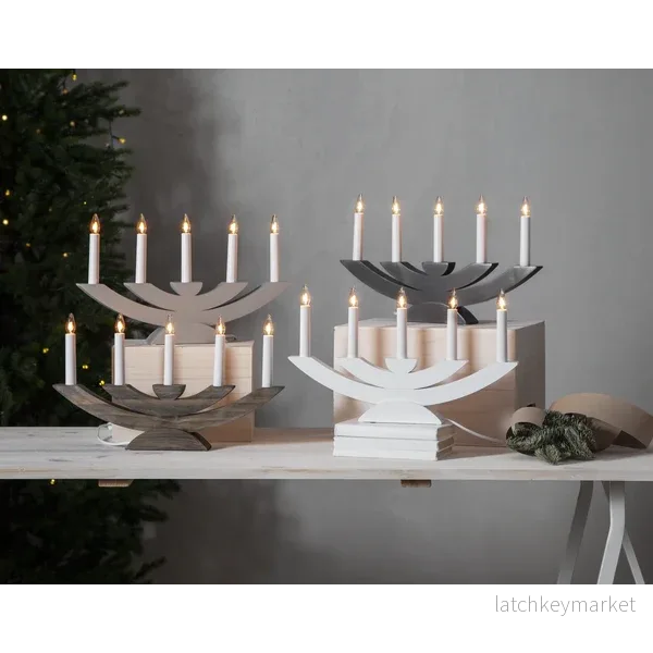 Adventsljusstake Navida 42x5x24 cm vit - Bild 3