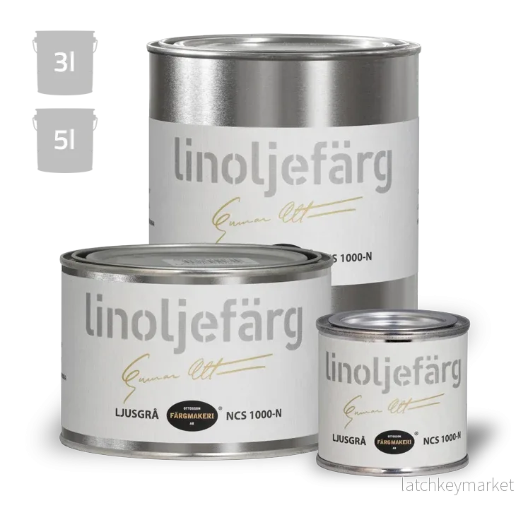 Ljusgrå Linoljefärg Ottossons Ljusgrå Linoljefärg Ottossons
