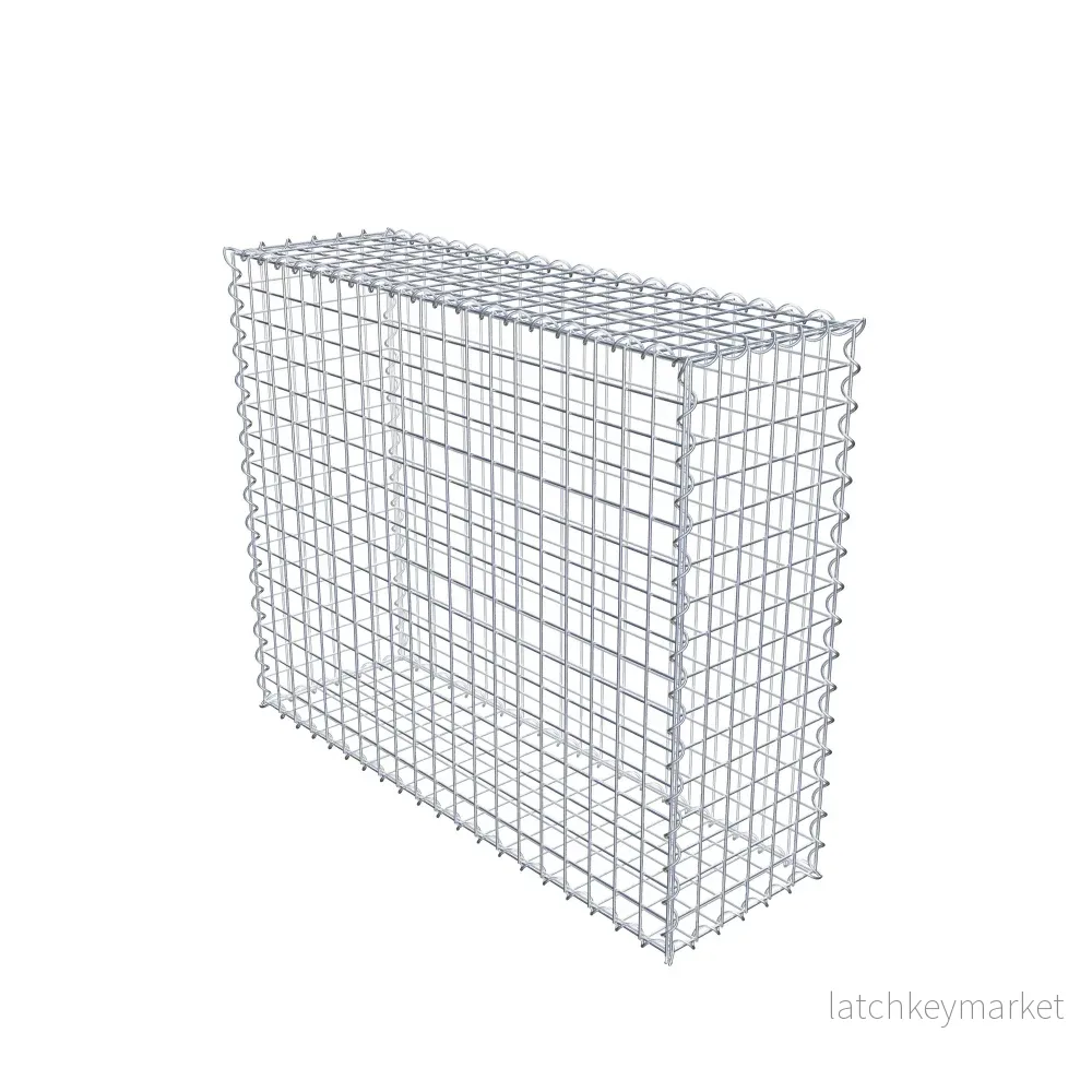 Gabion 100 cm x 80 cm x 30 cm (L x H x D), maskstorlek 5 cm x 5 cm, spiral - Bild 2