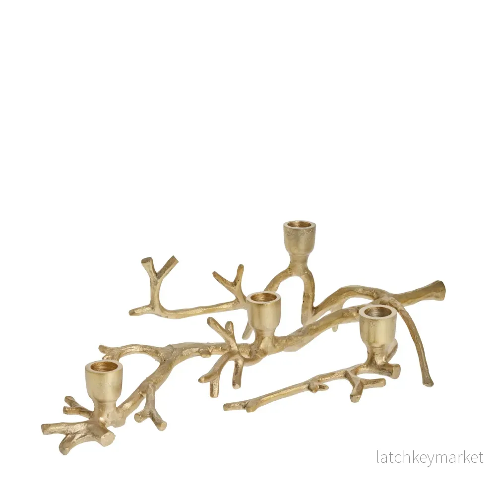 Marline adventsljusstake H12 cm. ljust guld Marline adventsljusstake H12 cm. ljust guld