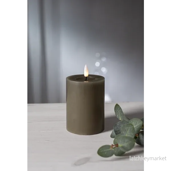 Stearinlys LED Blokklys Flamme Flow Muldvarp 12,5 cm Stearinlys LED Blokklys Flamme Flow Muldvarp 12,5 cm