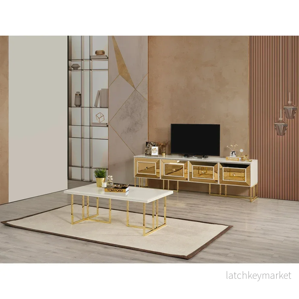 Gold TV-Bänk - Bild 2