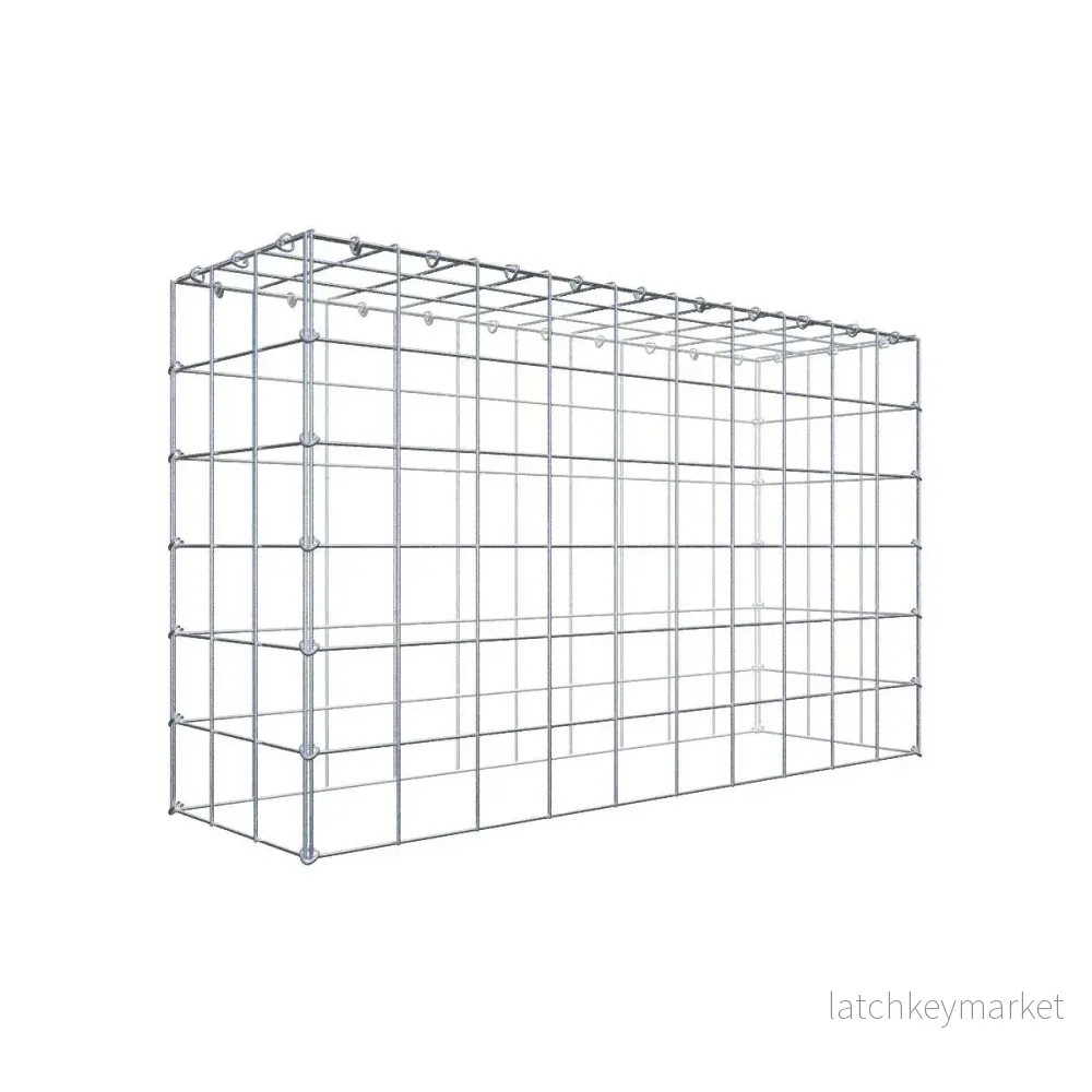 Typ 3 påbyggnadsgabion 100 cm x 60 cm x 30 cm (L x H x D), maskstorlek 10 cm x 10 cm, C-ring Typ 3 påbyggnadsgabion 100 cm x 60 cm x 30 cm (L x H x D), maskstorlek 10 cm x 10 cm, C-ring