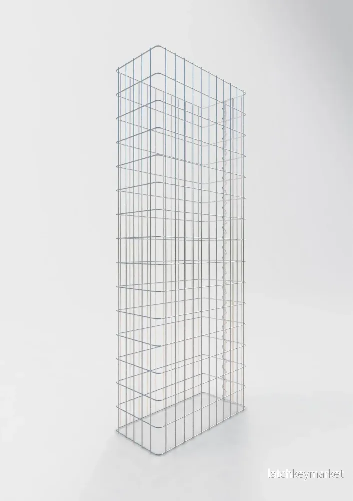 Gabionstängsel längd 57 cm, höjd 180 cm, djup 27 cm, maskstorlek 5 x 10 cm - Bild 2